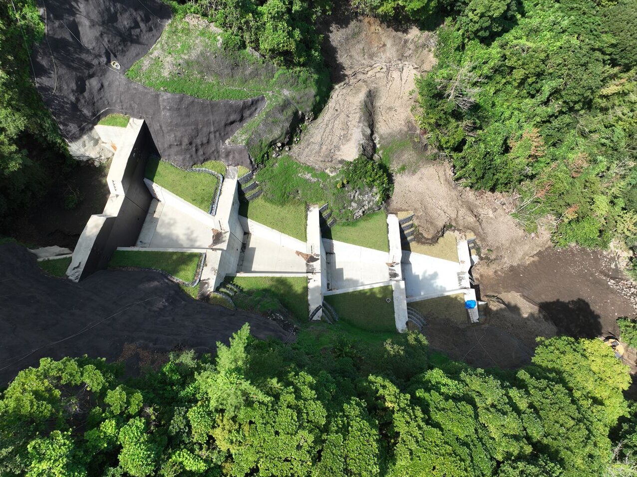 桜島地区治山工事（松浦川第３支流）